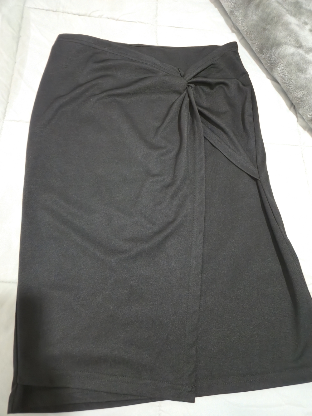 Classic Black Knot-Front Women's Skirt